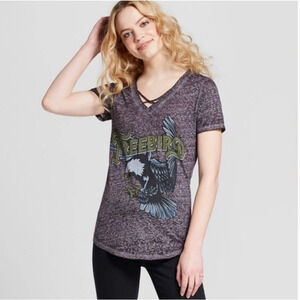 Lyric Culture‎ Red Label Burnout Tee Size Small Short Sleeve